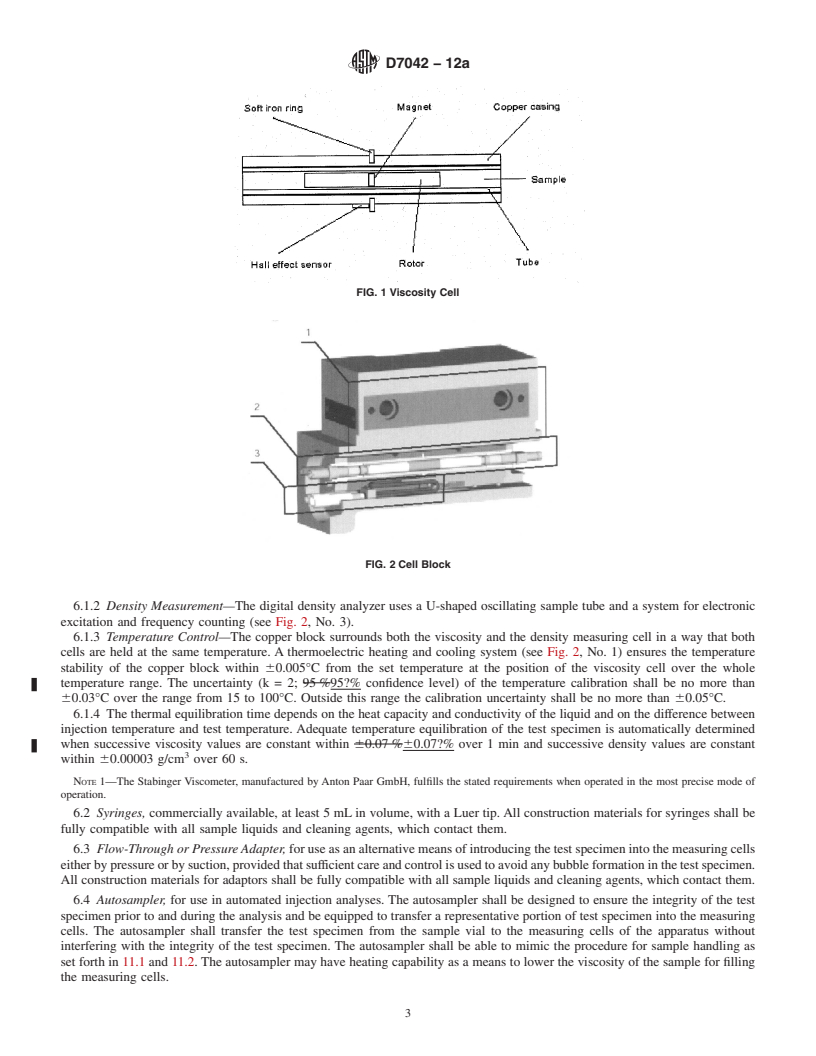 REDLINE ASTM D7042-12a - Standard Test Method for Dynamic Viscosity and Density of Liquids by Stabinger Viscometer  (and the Calculation of Kinematic Viscosity)