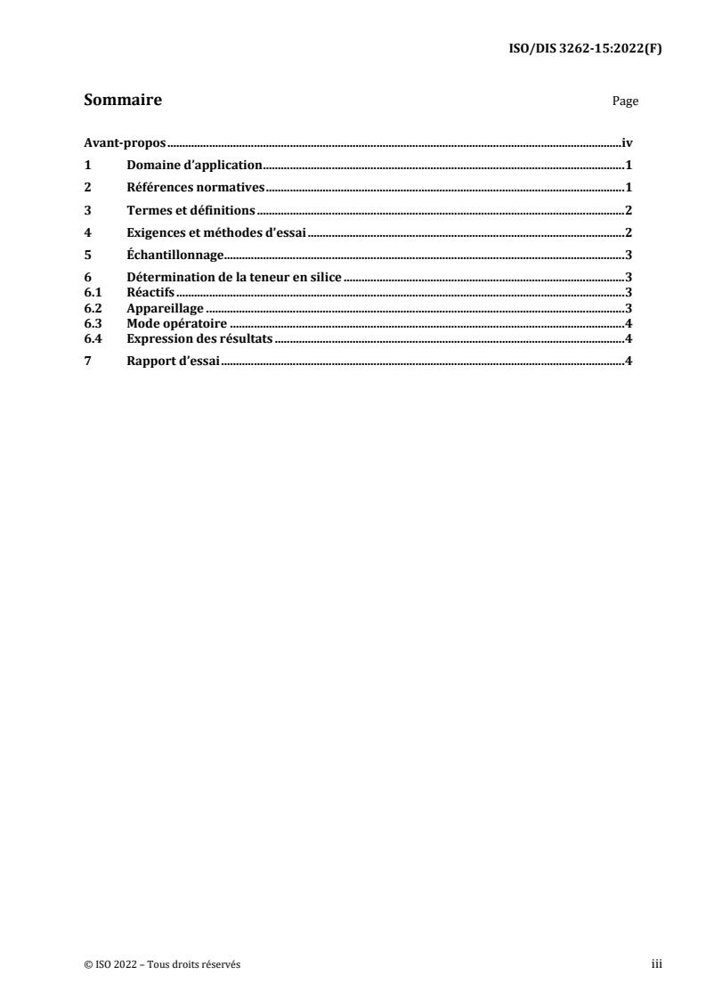 ISO/PRF 3262-15 - Matières de charge — Spécifications et méthodes d’essai — Partie 15: Silice vitreuse
Released:10/5/2022