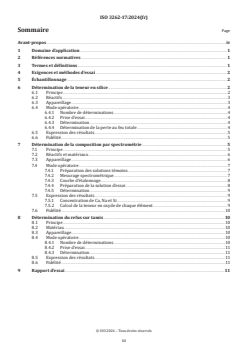 ISO 3262-17:2024 - Matières de charge — Spécifications et méthodes d’essai — Partie 17: Silicate de calcium précipité
Released:15. 01. 2024 - Page 3 preview