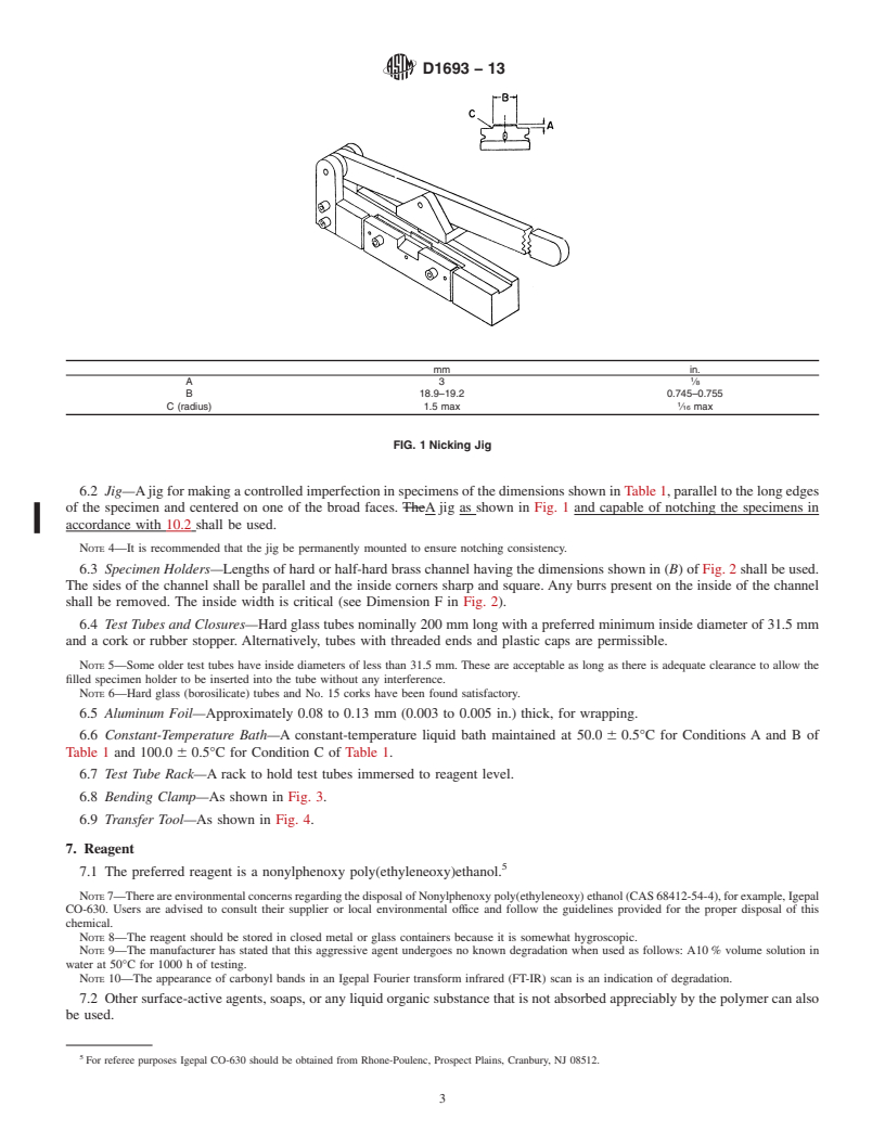 REDLINE ASTM D1693-13 - Standard Test Method for  Environmental Stress-Cracking of Ethylene Plastics