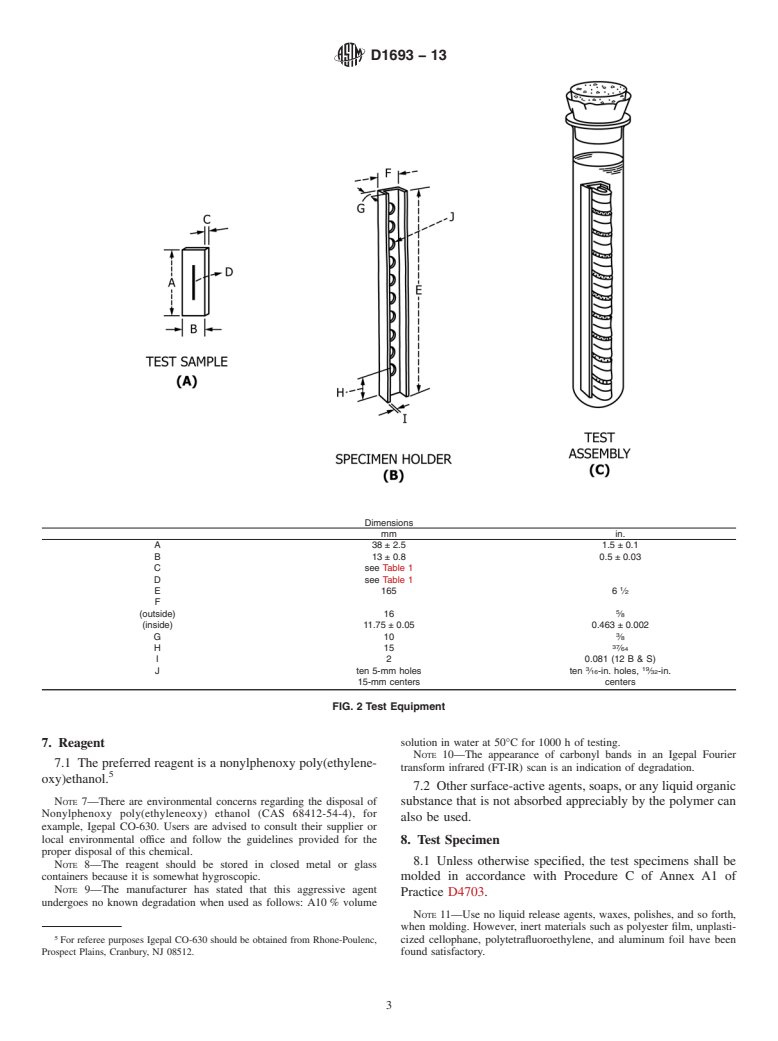 ASTM D1693-13 - Standard Test Method for  Environmental Stress-Cracking of Ethylene Plastics