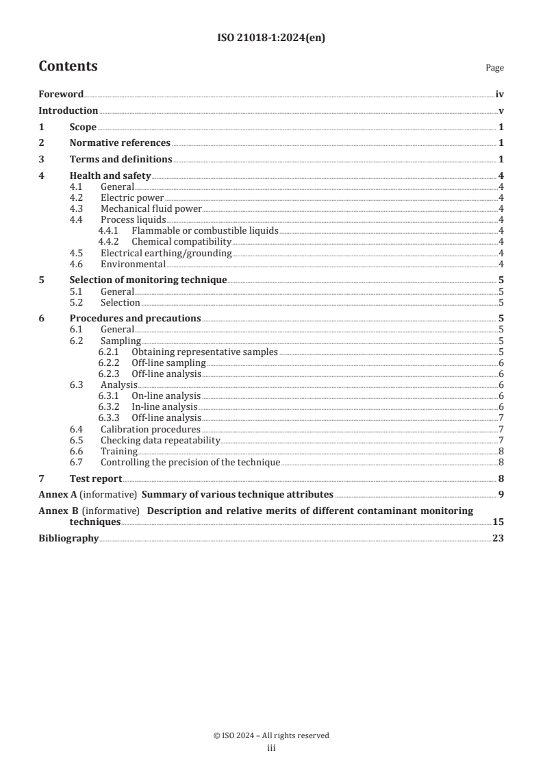 ISO 21018-1:2024 - Hydraulic fluid power — Monitoring the level of particulate contamination of the fluid — Part 1: General principles
Released:10/23/2024