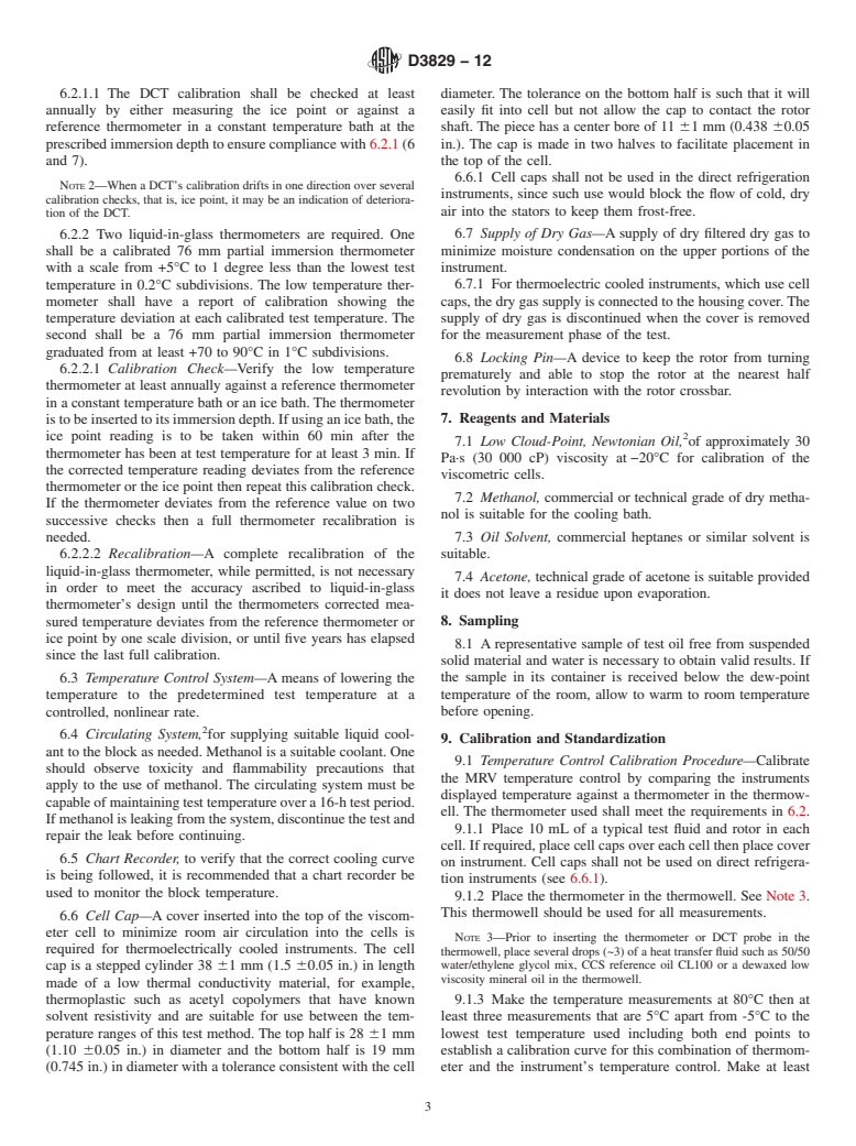 ASTM D3829-12 - Standard Test Method for Predicting the Borderline Pumping Temperature of Engine Oil