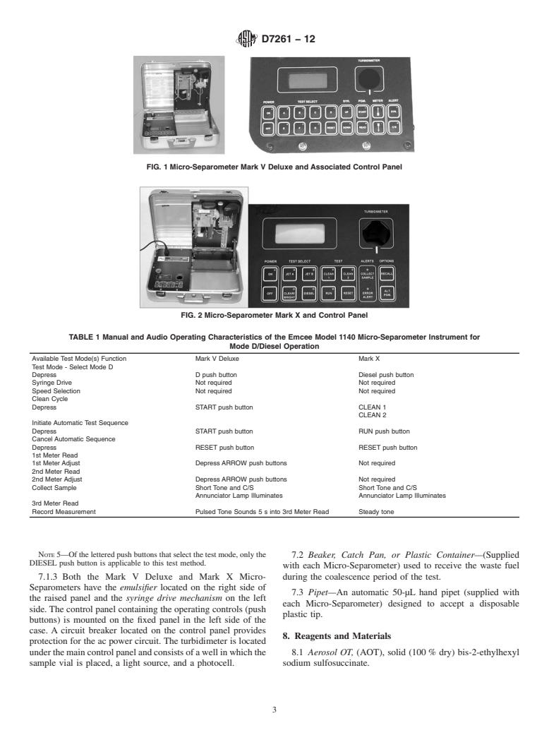 ASTM D7261-12 - Standard Test Method for Determining Water Separation Characteristics of Diesel Fuels  by Portable Separometer