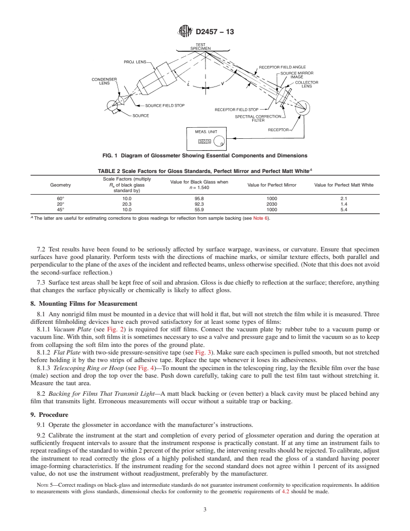 REDLINE ASTM D2457-13 - Standard Test Method for Specular Gloss of Plastic Films and Solid Plastics