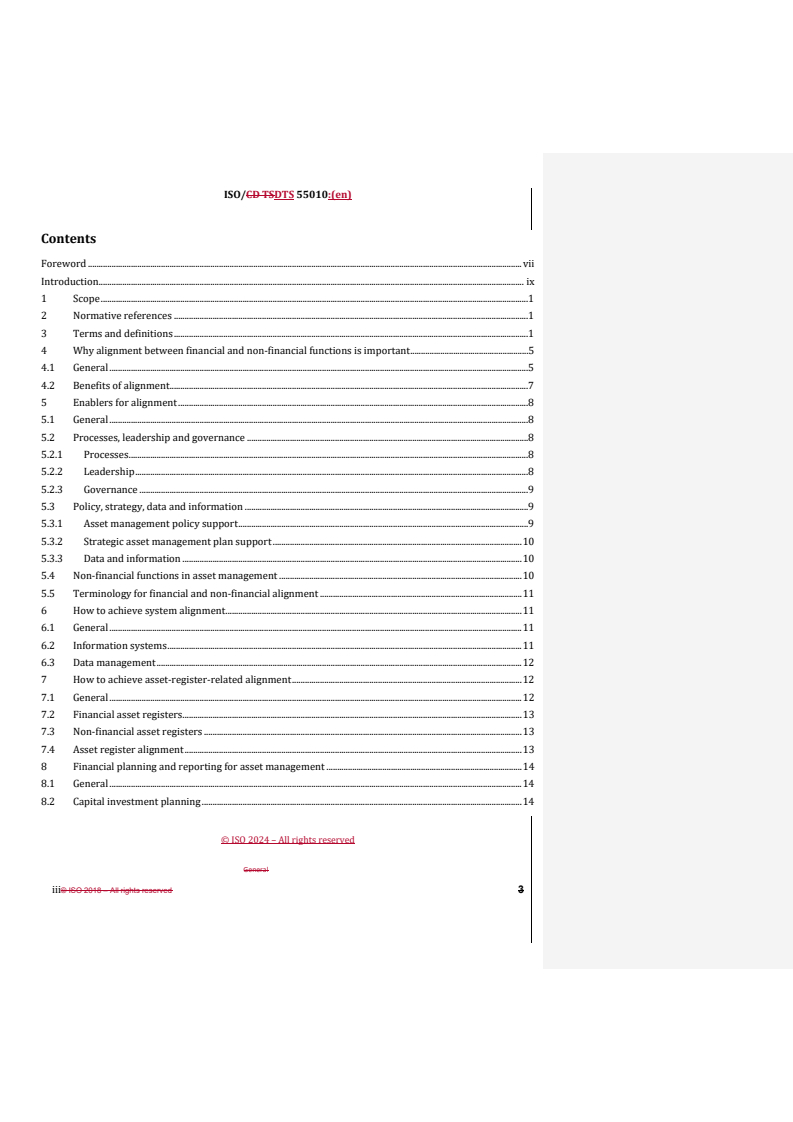 REDLINE ISO/DTS 55010 - Asset management — Guidance on the alignment of financial and non-financial functions in asset management
Released:12. 02. 2024