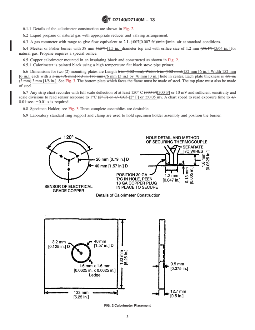 REDLINE ASTM D7140/D7140M-13 - Standard Test Method to Measure Heat Transfer Through Textile Thermal Barrier Materials