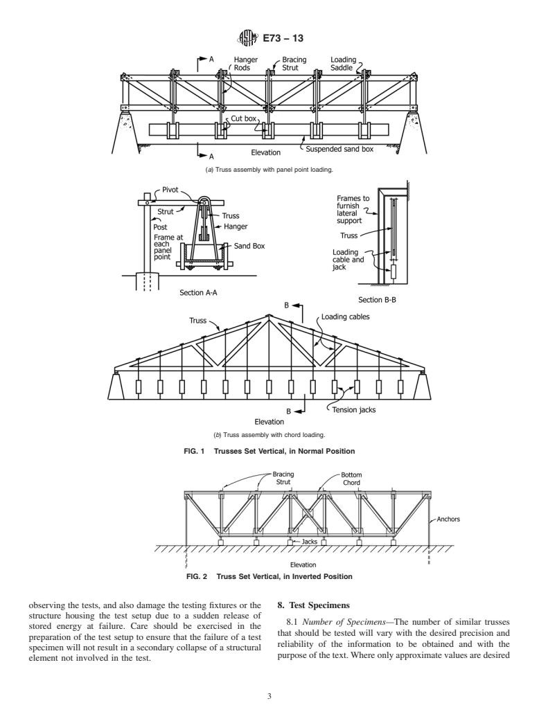 ASTM E73-13 - Standard Practice for  Static Load Testing of Truss Assemblies