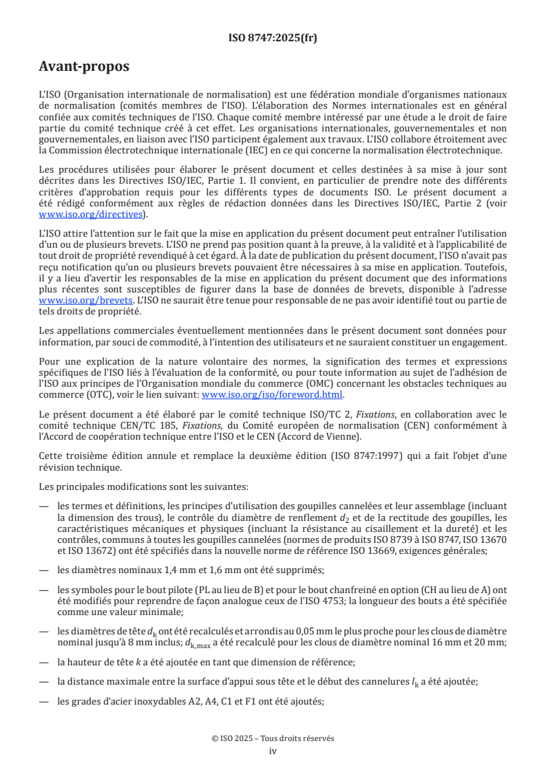 ISO 8747:2025 ISO 8747:2025 - Fixations — Clous cannelés à tête fraisée — Cannelures diamant sur toute la longueur
Released:25. 02. 2025 - Page 4 preview