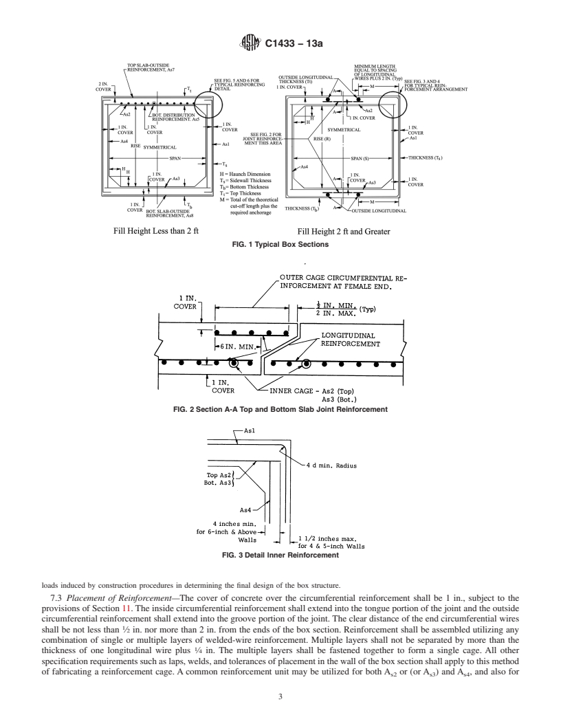 REDLINE ASTM C1433-13a - Standard Specification for  Precast Reinforced Concrete Monolithic Box Sections for Culverts,   Storm Drains, and Sewers