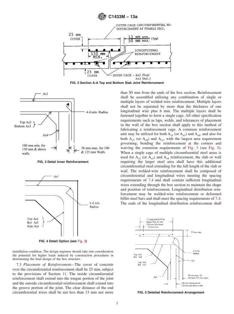 ASTM C1433M-13a - Standard Specification for  Precast Reinforced Concrete Monolithic Box Sections for Culverts,   Storm Drains, and Sewers (Metric)