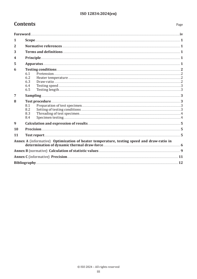 ISO 12834:2024 - Textiles — Synthetic filament yarns — Determination of dynamic thermal draw-force of partially oriented yarns (POY)
Released:22. 08. 2024