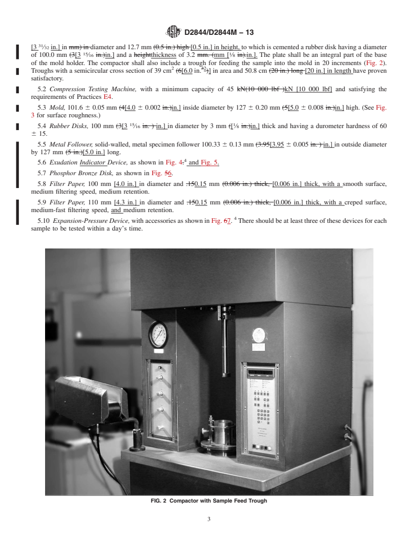 REDLINE ASTM D2844/D2844M-13 - Standard Test Method for Resistance <i>R</i>-Value and Expansion Pressure of Compacted Soils