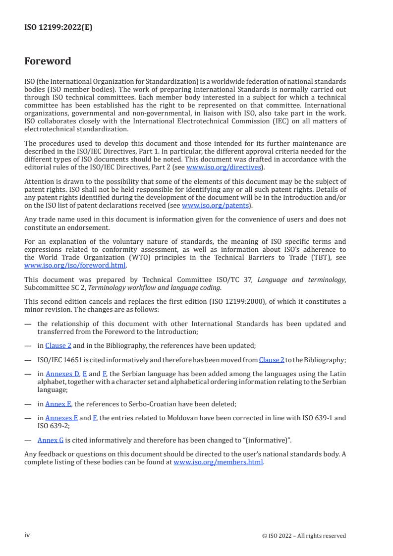 ISO 12199:2022 ISO 12199:2022 - Alphabetical ordering of multilingual terminological and lexicographical data represented in the Latin alphabet
Released:14. 06. 2022 - Page 4 preview