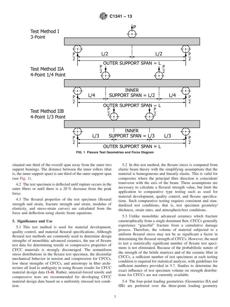 ASTM C1341-13 - Standard Test Method for  Flexural Properties of Continuous Fiber-Reinforced Advanced   Ceramic Composites