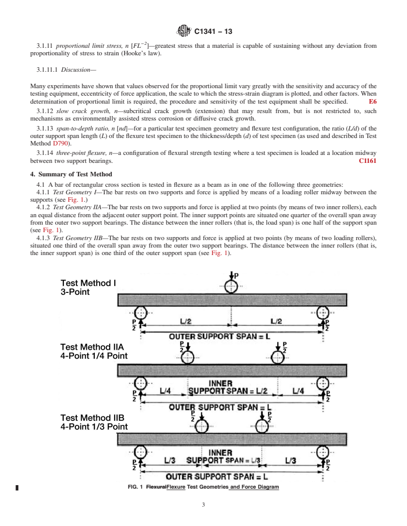 REDLINE ASTM C1341-13 - Standard Test Method for  Flexural Properties of Continuous Fiber-Reinforced Advanced   Ceramic Composites