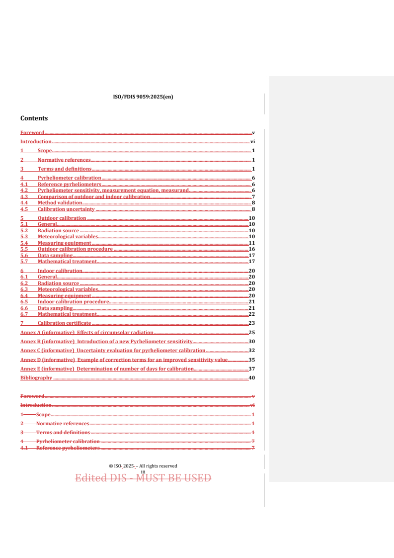 REDLINE ISO/FDIS 9059 - Solar energy — Calibration of pyrheliometers by comparison to a reference pyrheliometer
Released:2. 05. 2025
