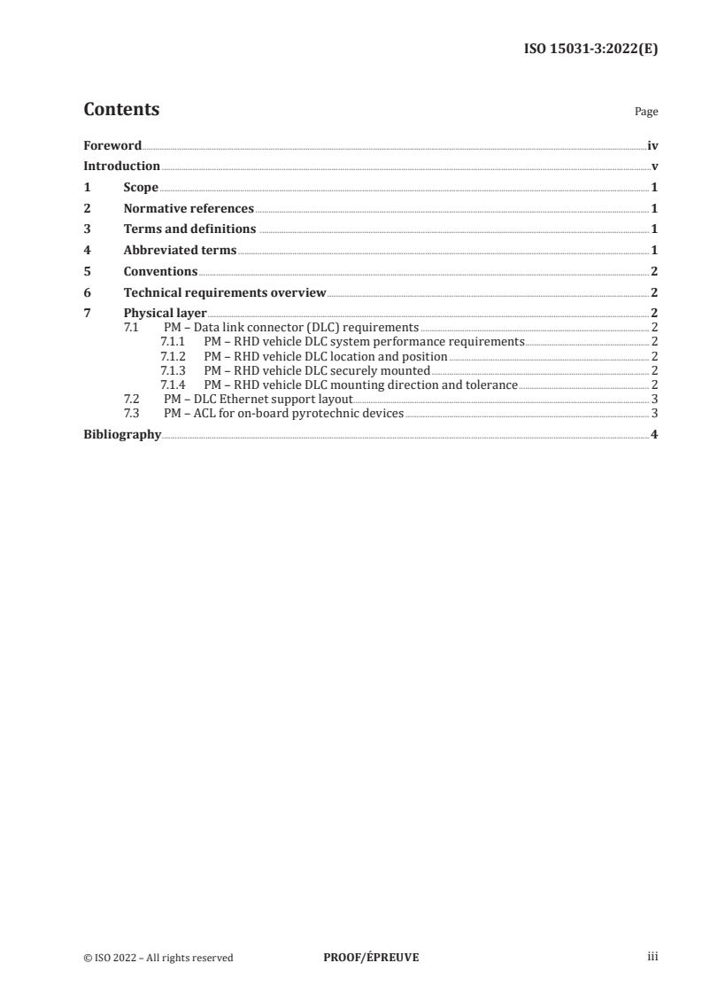 ISO/PRF 15031-3 - Road vehicles — Communication between vehicle and external equipment for emissions-related diagnostics — Part 3: Diagnostic connector and related electrical circuits: Specification and use
Released:7. 12. 2022