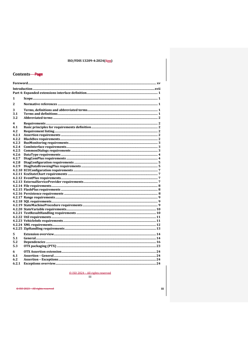 REDLINE ISO/FDIS 13209-4 - Road vehicles — Open Test sequence eXchange format (OTX) — Part 4: Expanded extensions interface definition
Released:22. 07. 2024