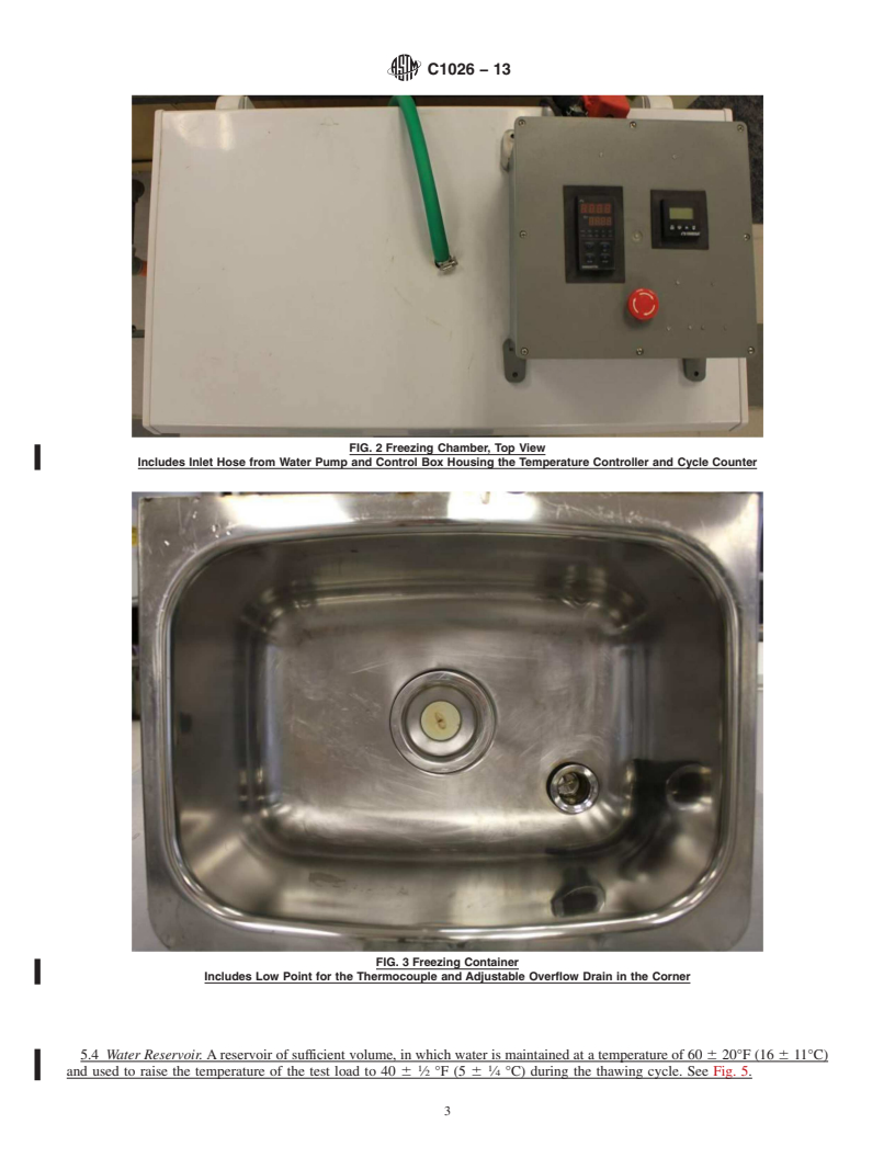 REDLINE ASTM C1026-13 - Standard Test Method for  Measuring the Resistance of Ceramic and Glass Tile to Freeze-Thaw  Cycling