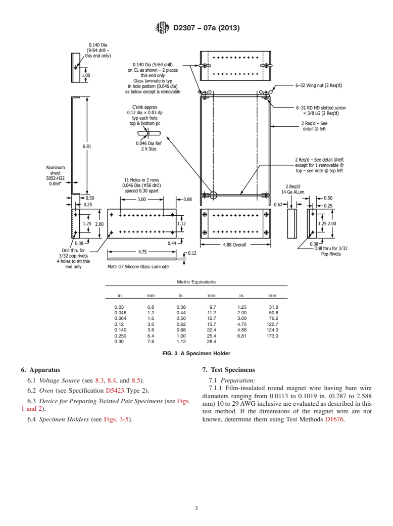 ASTM D2307-07a(2013) - Standard Test Method for  Thermal Endurance of Film-Insulated Round Magnet Wire