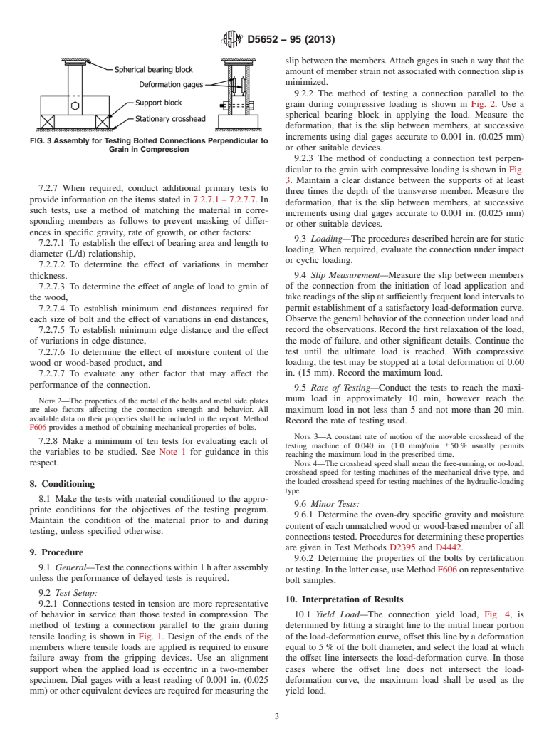 ASTM D5652-95(2013) - Standard Test Methods for  Bolted Connections in Wood and Wood-Based Products