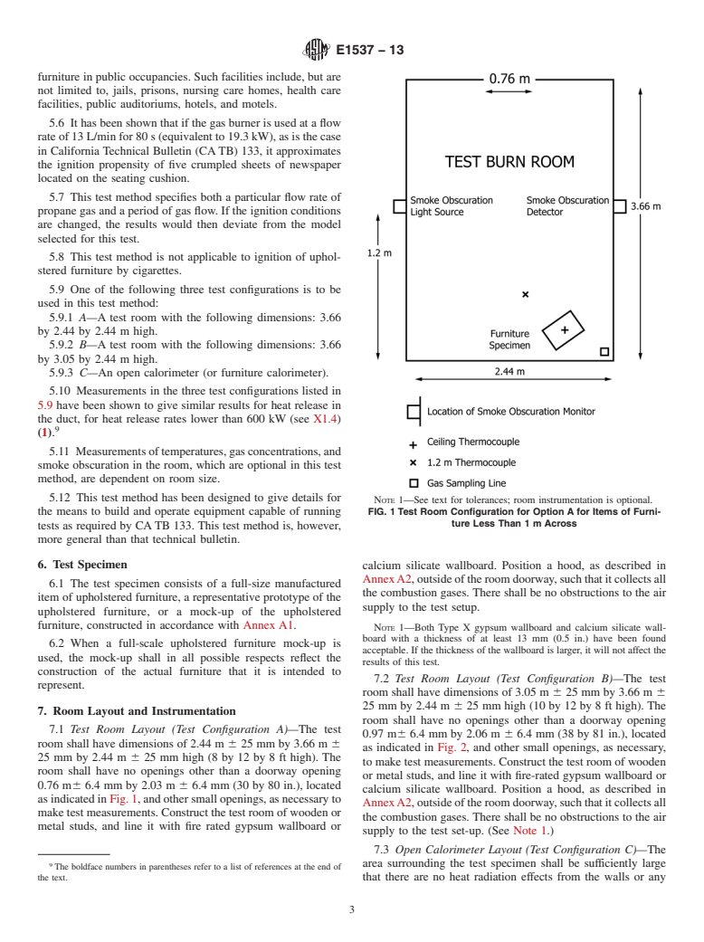 ASTM E1537-13 - Standard Test Method for  Fire Testing of Upholstered Furniture