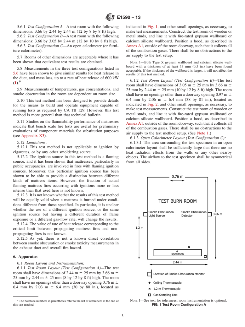 ASTM E1590-13 - Standard Test Method for  Fire Testing of Mattresses