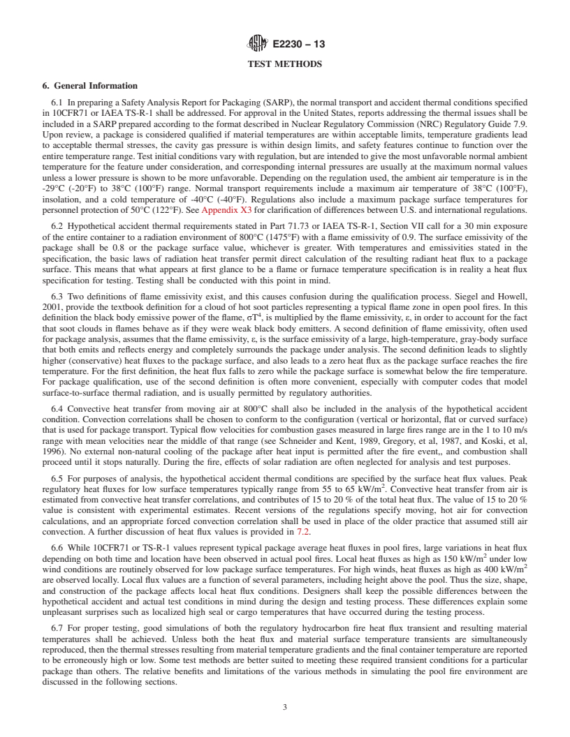 REDLINE ASTM E2230-13 - Standard Practice for  Thermal Qualification of Type B Packages for Radioactive Material