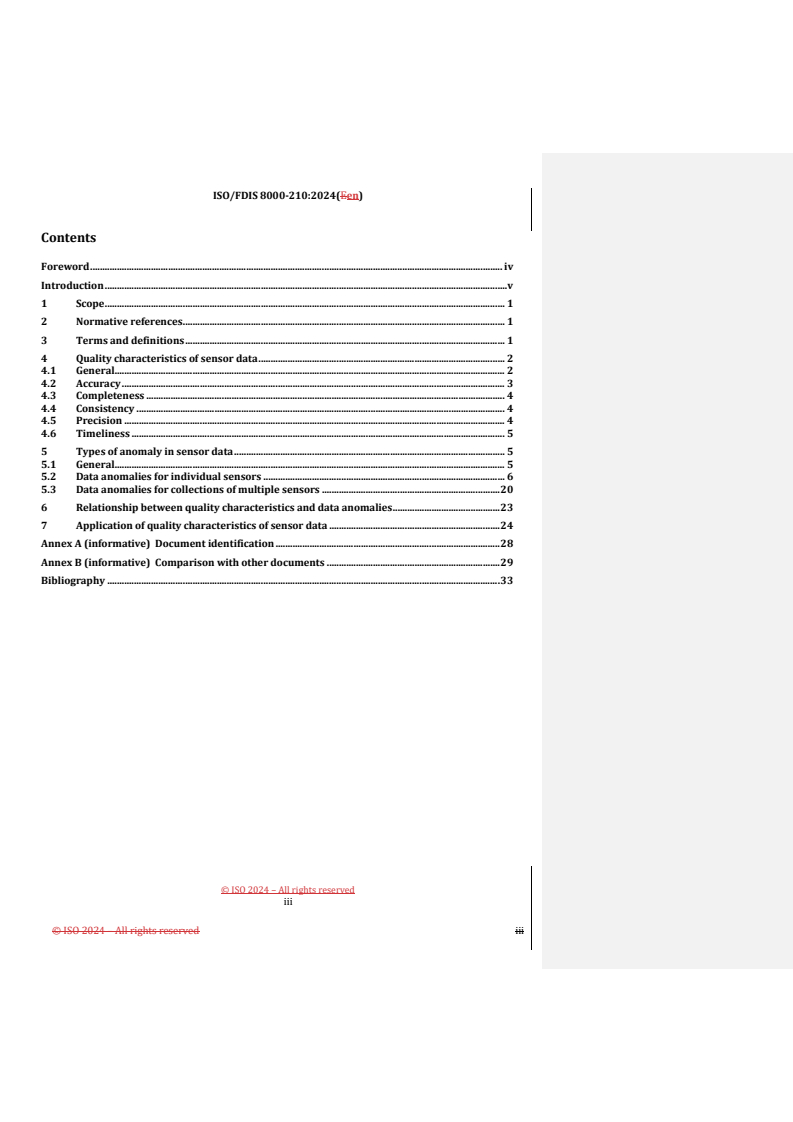 REDLINE ISO/FDIS 8000-210 - Data quality — Part 210: Sensor data: Data quality characteristics
Released:4. 09. 2024