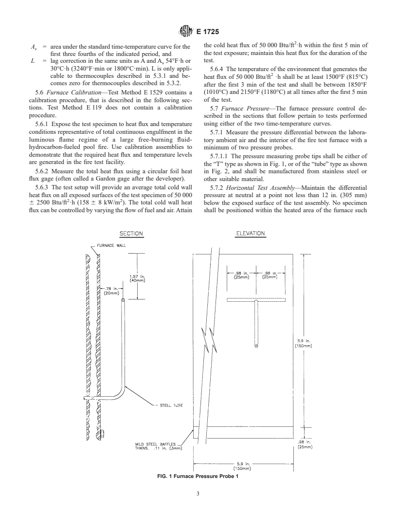 ASTM E1725-95(2001) - Standard Test Methods for Fire Tests of Fire-Resistive Barrier Systems for Electrical System Components