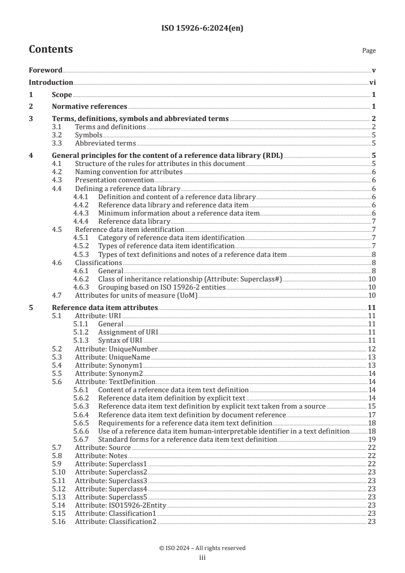 ISO 15926-6:2024 - Industrial automation systems and integration — Integration of life-cycle data for process plants including oil and gas production facilities — Part 6: Rules for the development and validation of reference data of ISO/TS 15926-4
Released:12/6/2024