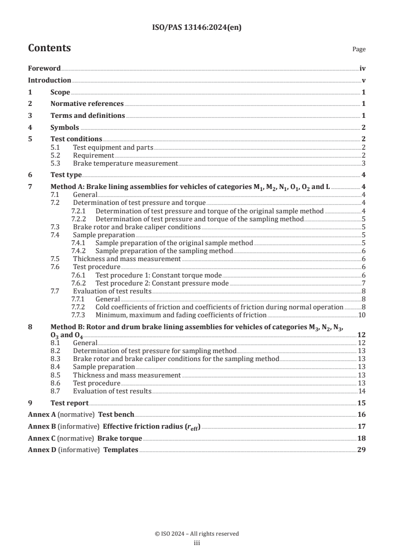 ISO/PAS 13146:2024 - Road vehicles — Brake lining friction materials — Drag mode friction test for hydraulic and pneumatic vehicle brakes
Released:11/13/2024