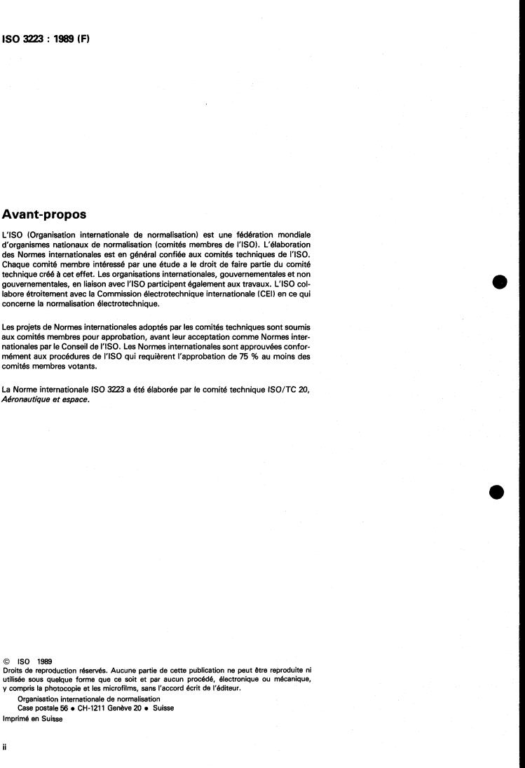 ISO 3223:1989 ISO 3223:1989 - Aerospace — Nuts, anchor, self-locking, fixed, two-lug, with counterbore, with MJ threads, coated or uncoated, classification 1 100 MPa/ 235 degrees C, 1 100 MPa/315 degrees C or 1 100 MPa/425 degrees C — Dimensions
Released:10/4/1989 - Page 2 preview