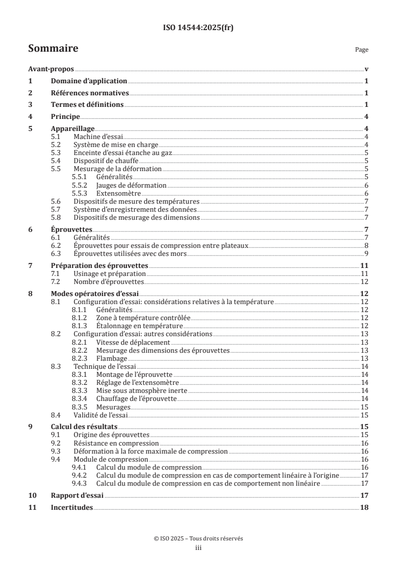 ISO 14544:2025 - Céramiques techniques — Propriétés mécaniques des composites à matrice céramique à haute température — Détermination des caractéristiques en compression
Released:14. 01. 2025