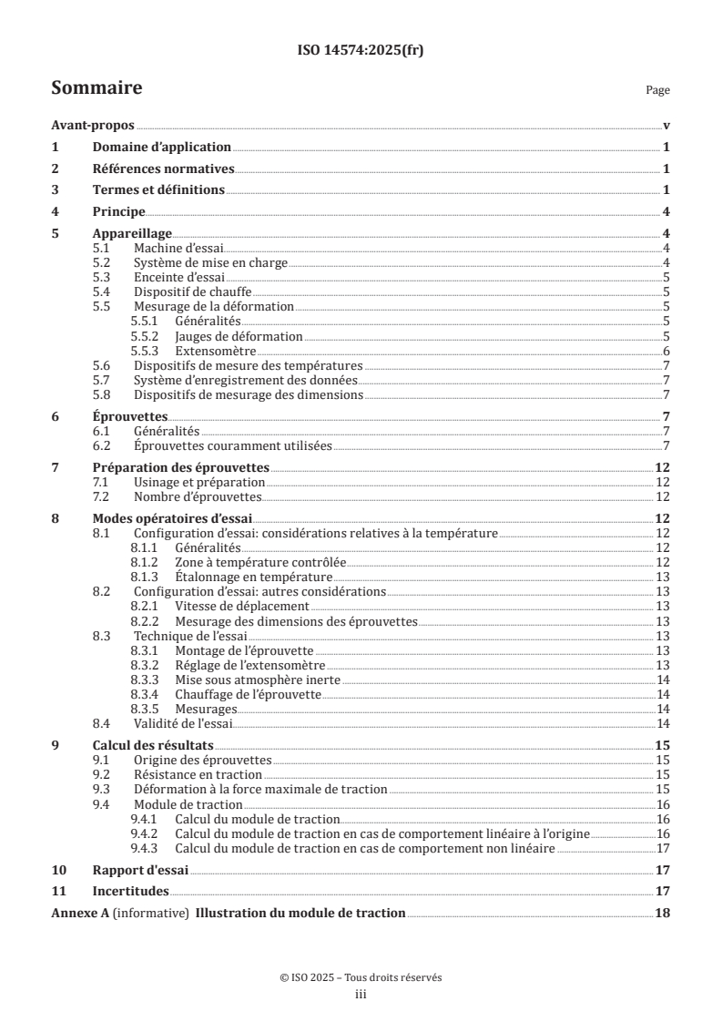 ISO 14574:2025 - Céramiques techniques — Propriétés mécaniques des composites à matrice céramique à haute température — Détermination des caractéristiques en traction
Released:14. 01. 2025