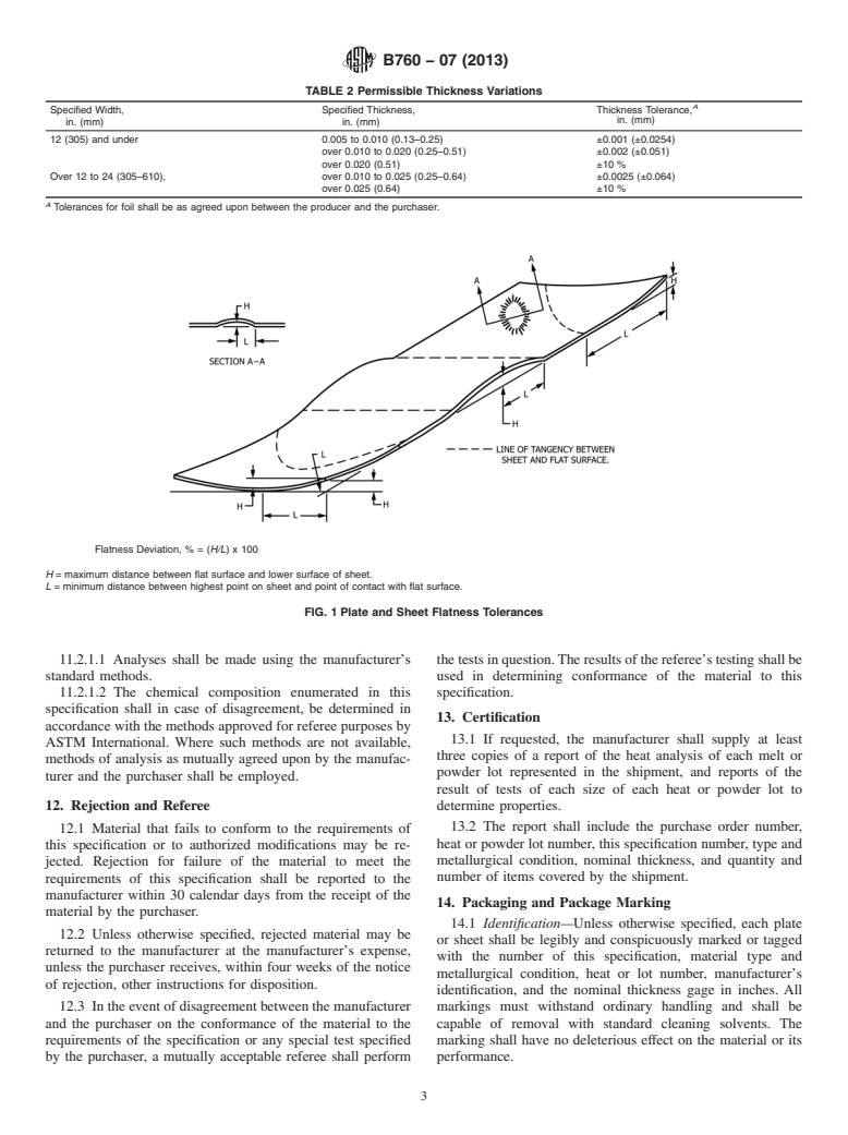 ASTM B760-07(2013) - Standard Specification for Tungsten Plate, Sheet, and Foil