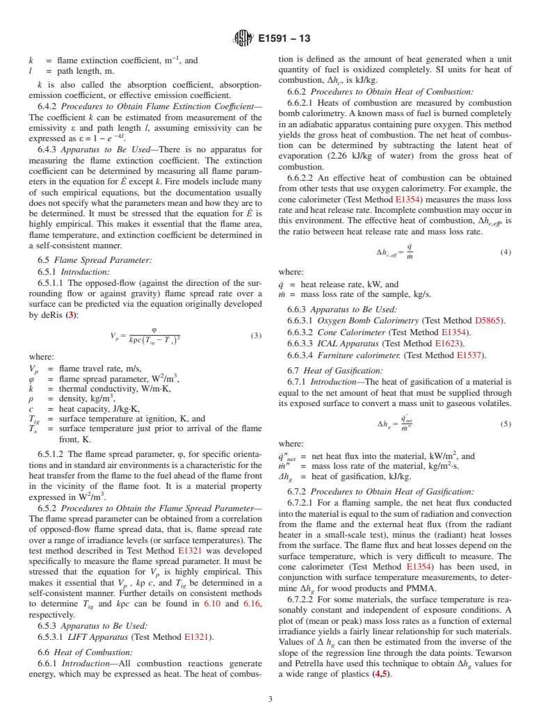 ASTM E1591-13 - Standard Guide for  Obtaining Data for Fire Growth Models