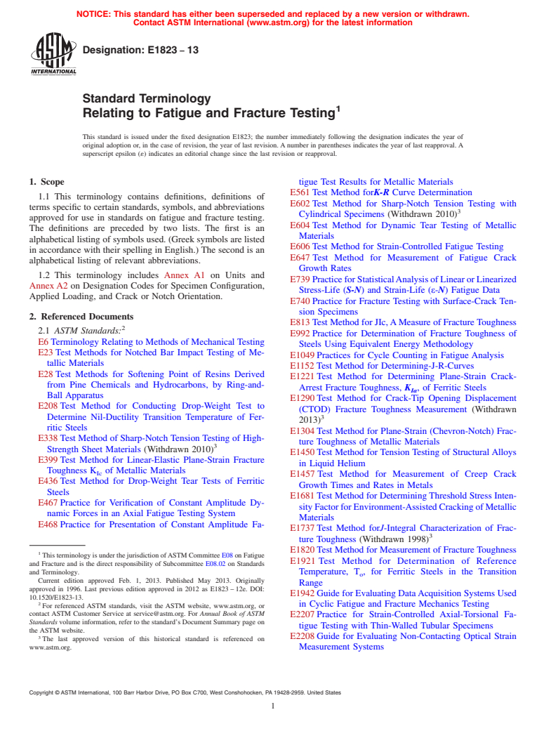 ASTM E1823-13 - Standard Terminology  Relating to Fatigue and Fracture Testing