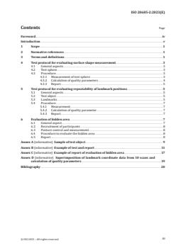 ISO 20685-2:2023 - Ergonomics — 3-D scanning methodologies for internationally compatible anthropometric databases — Part 2: Evaluation protocol of surface shape and repeatability of relative landmark positions
Released:14. 09. 2023 - Page 3 preview