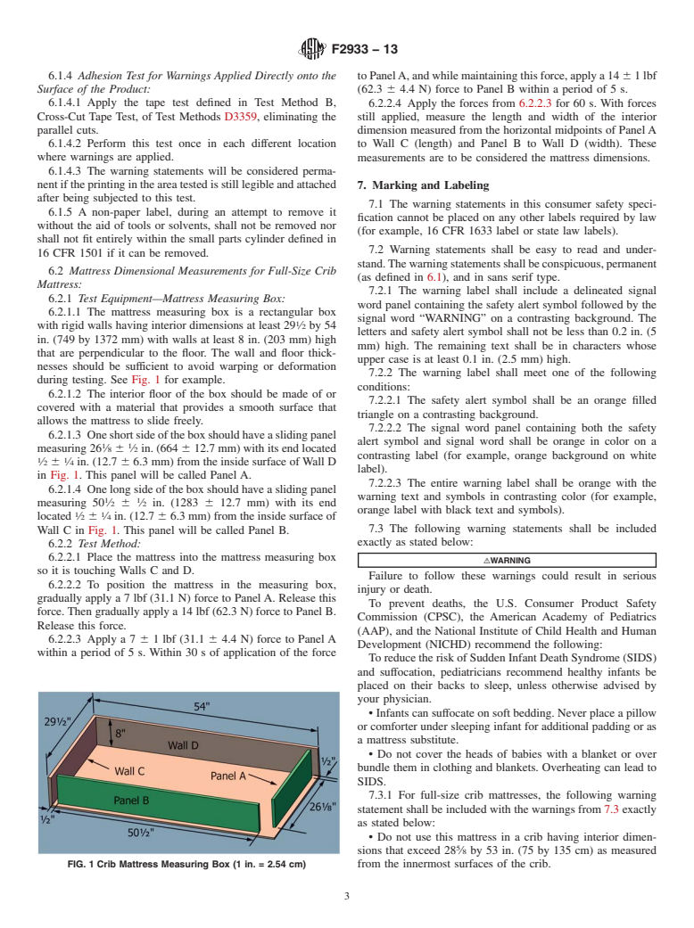 Astm crib hot sale standards