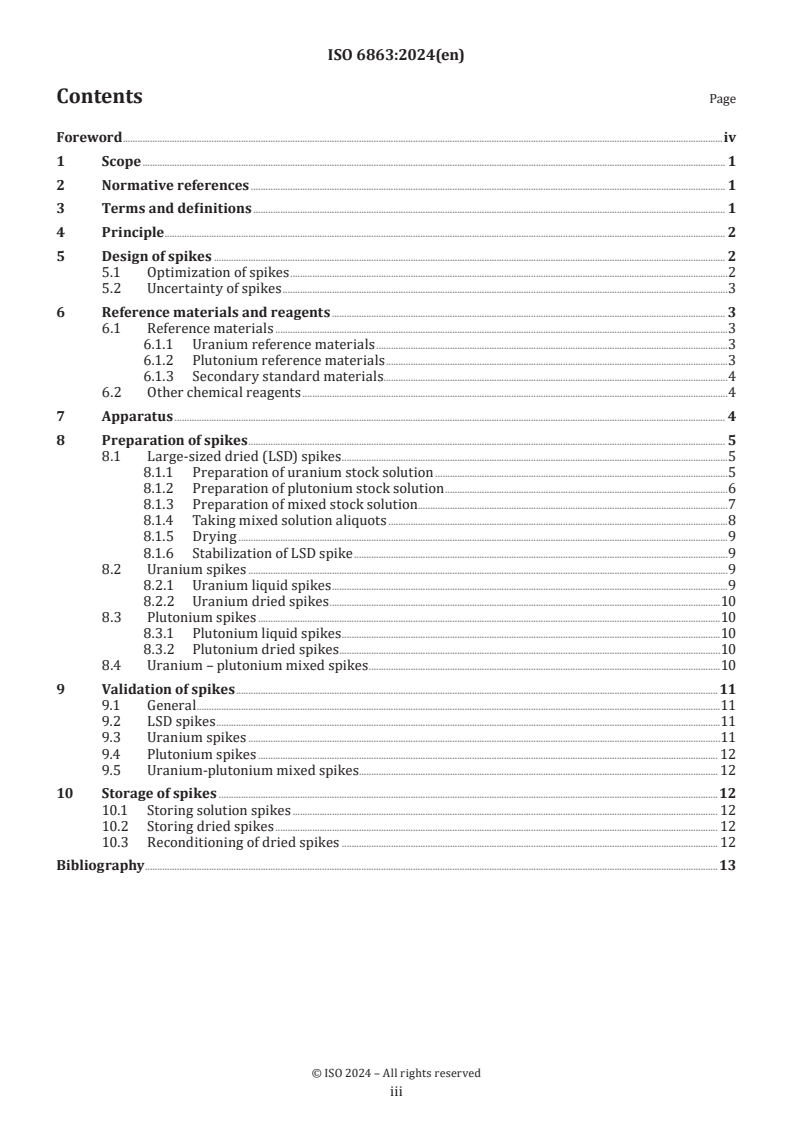 ISO 6863:2024 - Nuclear fuel technology — Preparation of spikes for isotope dilution mass spectrometry (IDMS)
Released:11/11/2024