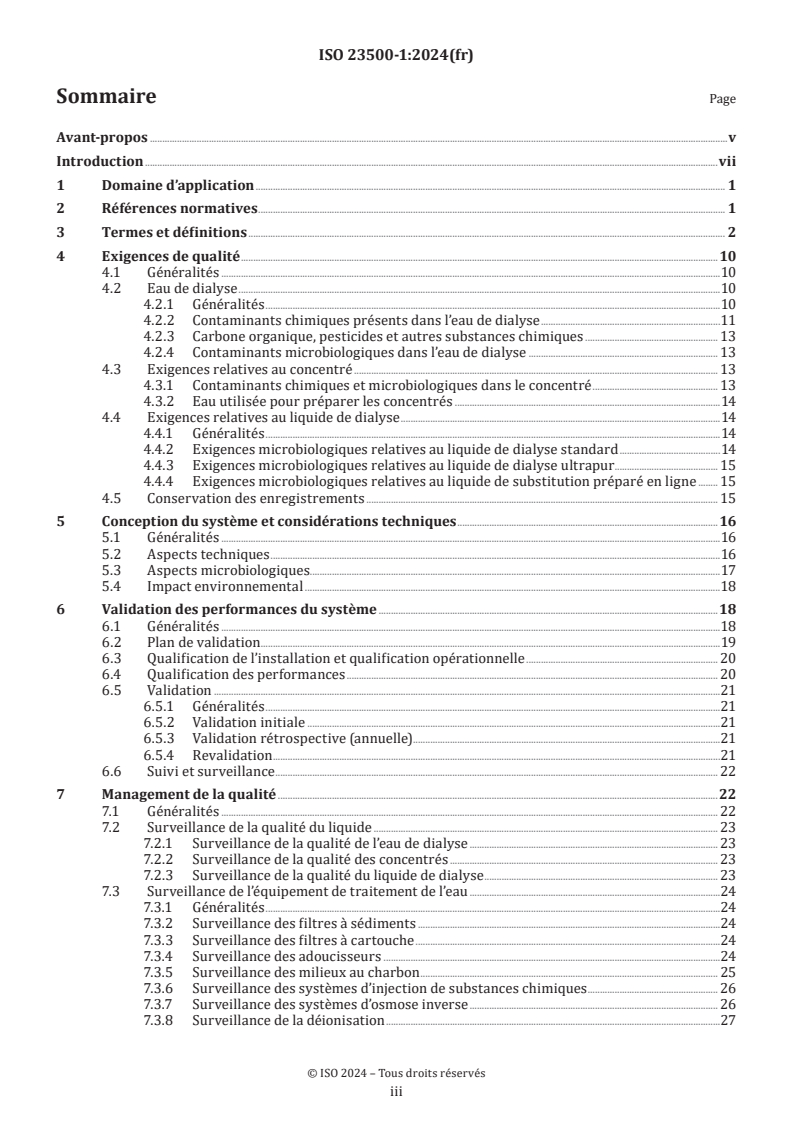 ISO 23500-1:2024 - Préparation et management de la qualité des liquides d'hémodialyse et de thérapies annexes — Partie 1: Exigences générales
Released:16. 08. 2024