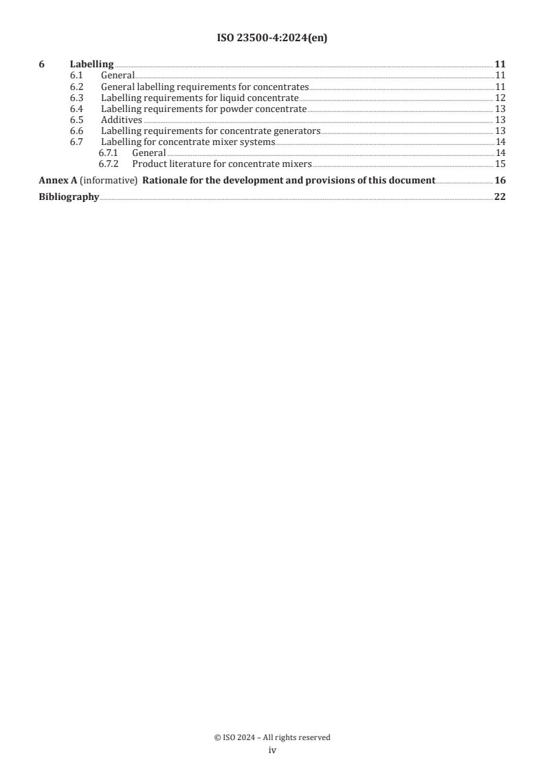 ISO 23500-4:2024 ISO 23500-4:2024 - Preparation and quality management of fluids for haemodialysis and related therapies — Part 4: Concentrates for haemodialysis and related therapies
Released:17. 04. 2024 - Page 4 preview