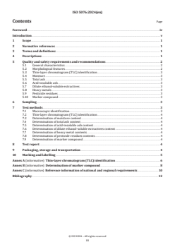 ISO 5076:2024 - Traditional Chinese medicine — Angelica dahurica root
Released:22. 05. 2024 - Page 3 preview