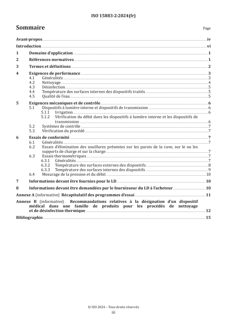 ISO 15883-2:2024 - Laveurs désinfecteurs — Partie 2: Exigences et essais pour laveurs désinfecteurs destinés à la désinfection thermique des dispositifs médicaux critiques et semi-critiques
Released:11/6/2024