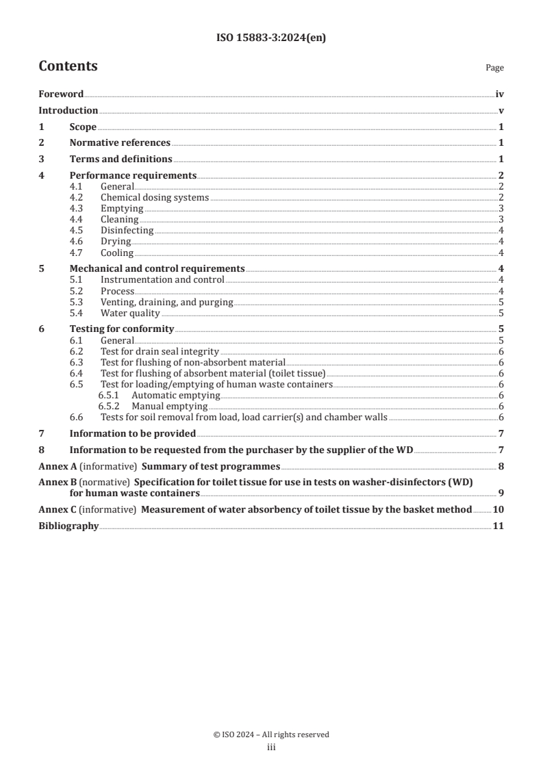 ISO 15883-3:2024 - Washer-disinfectors — Part 3: Requirements and tests for washer-disinfectors employing thermal disinfection for human waste containers
Released:11/6/2024