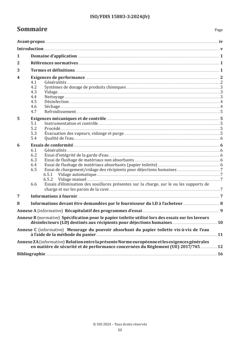 ISO/FDIS 15883-3 - Laveurs désinfecteurs — Partie 3: Exigences et essais pour laveurs désinfecteurs destinés à la désinfection thermique de récipients pour déjections humaines
Released:9/2/2024