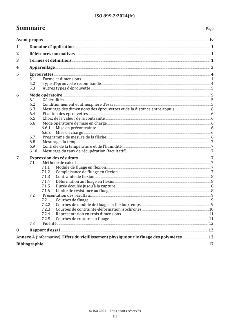 ISO 899-2:2024 - Plastiques — Détermination du comportement au fluage — Partie 2: Fluage en flexion par mise en charge en trois points
Released:8. 10. 2024