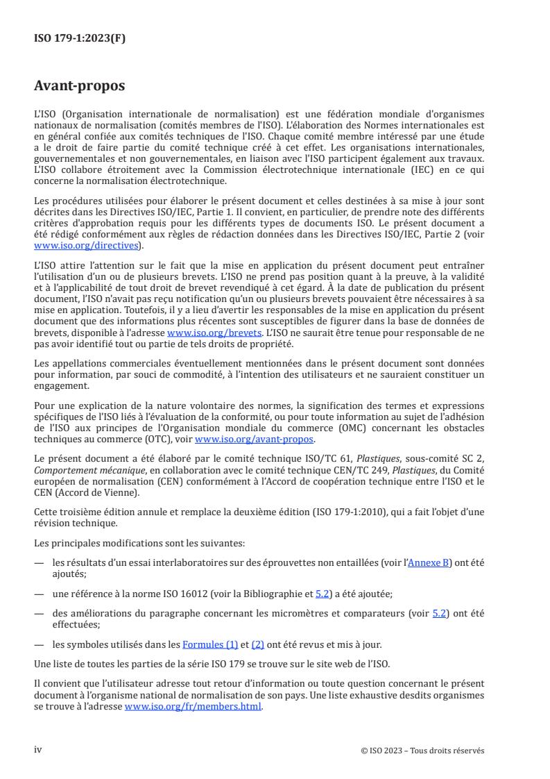 ISO 179-1:2023 ISO 179-1:2023 - Plastiques — Détermination des caractéristiques au choc Charpy — Partie 1: Essai de choc non instrumenté
Released:1. 06. 2023 - Page 4 preview